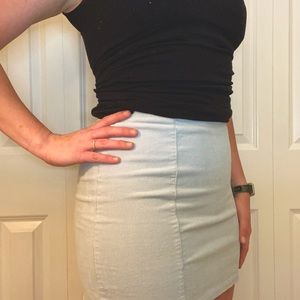Baby Blue Corduroy Skirt